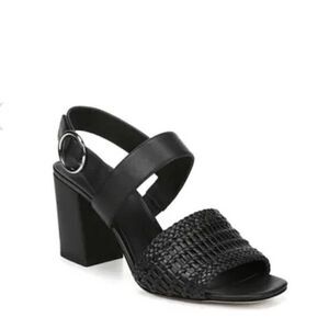 Via Spiga Evelyne Black Sandal with Block Heel